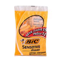 Aparelho De Barbear Bic Shaver Sensitive Leve 15 Pague 12