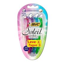 Aparelho De Barbear Bic Soleil Color Leve 4 Pague 3