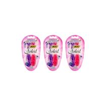 Aparelho De Barbear Bic Soleil Com 2 Rosa /Roxo - Kit C/3Un