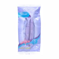 Aparelho de barbear com 3 lâminas e 2 unidades - cores variadas Aparelho de barbear com 3 lâminas e 2 unidades - cores variadas