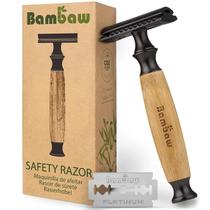 Aparelho de Barbear de Segurança Reutilizável Bambaw para Homens e Mulheres com 5 Lâminas Aparelho de Barbear de Segurança Reutilizável Bambaw para Homens e Mulheres com 5 Lâminas