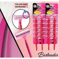 Aparelho de barbear feminino 2 laminas cartela com 12 unidades