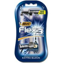 Aparelho de Barbear Flex 3 com 2 UN Bic