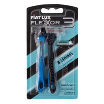 Aparelho de Barbear Flexor 3 Laminas Azul Blister com 2 unid