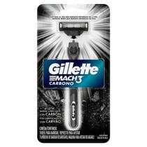 Aparelho de Barbear Gilete Mach3 Carbono com 1 Unidade Aparelho de Barbear Gilete Mach3 Carbono com 1 Unidade