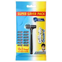 Aparelho de Barbear Gillette Guard 1 Lâmina 12 Lâminas com Pente de Segurança Aparelho de Barbear Gillette Guard 1 Lâmina 12 Lâminas com Pente de Segurança
