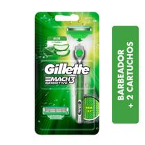 Aparelho de Barbear Gillette Mach3 Acqua Grip Sensitive c/ 2 Unidades