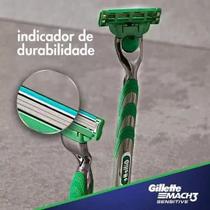 Aparelho de Barbear Gillette Mach3 Sensitive + 9 cargas