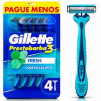 Aparelho de Barbear Gillette Prestobarba 3 Fresh Descartável com 4 unidades