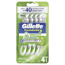 Aparelho de Barbear Gillette Prestobarba 3 Sensitive 4 unidades