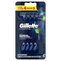 Aparelho de Barbear Gillette Prestobarba Corpo Proteção 4 Unidades