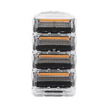 Aparelho De Barbear Manual Masculino De Aço Inoxidável Com 5 Camadas, Lâminas Laváveis E