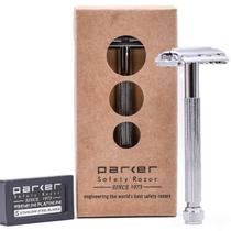 Aparelho de Barbear Manual Parker 29L com Cabo Longo Cromado Aparelho de Barbear Manual Parker 29L com Cabo Longo Cromado