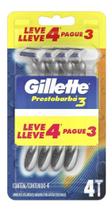 Aparelho de Barbear Presto barba 3 Gillette 4un