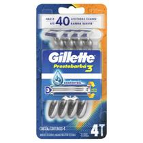 Aparelho de Barbear Prestobarba 3 com 4 unidades - Gillette