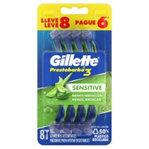 Aparelho de Barbear Prestobarba 3 Gillette Sensecare c/ 8 Unidades