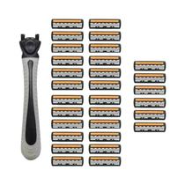 Aparelho De Barbear Reutilizável Masculino Com Lâmina Importada De Três Camadas E Cabeça