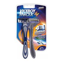 Aparelho de Barbear Viceroy Inox4 Descartável 2 Unidades Aparelho de Barbear Viceroy Inox4 Descartável 2 Unidades