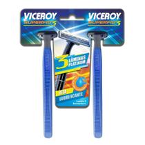 Aparelho de Barbear Viceroy Superfio 3 Descartável com 2 Unidades Aparelho de Barbear Viceroy Superfio 3 Descartável com 2 Unidades