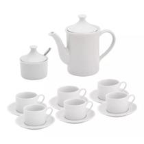 Aparelho De Chá Porcelana Branca 14 Peças
