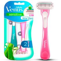 Aparelho de Depilação Gillette Venus Sensitive Descartável 2 Unidades Aparelho de Depilação Gillette Venus Sensitive Descartável 2 Unidades