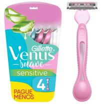 Aparelho de Depilação Gillette Venus Suave Sensitive 4 Unidades