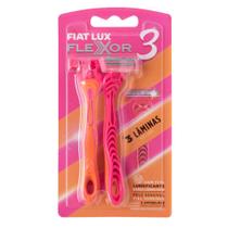 Aparelho de Depilar Flexor 3 Laminas Rosa Blister Com 2 unid