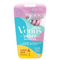 Aparelho de Depilar Gillette Venus Suave Sensitive 4 Unidades