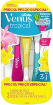 Aparelho de Depilar Gillette Venus Tropical Feminino 3 unidades Aparelho de Depilar Gillette Venus Tropical Feminino 3 unidades