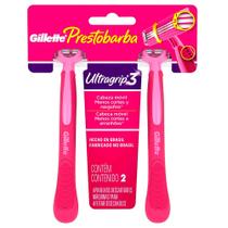 Aparelho De Depilar Prestobarba Ultragrip 3 Feminino - 2 Unidades Aparelho De Depilar Prestobarba Ultragrip 3 Feminino - 2 Unidades