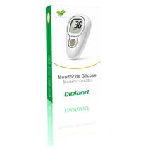 Aparelho de Diabetes Completo com 25 Tiras 25 Lancetas Lancetador Modelo G4253 Bioland