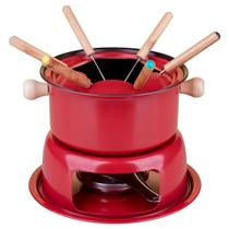 Aparelho de Fondue 11 Peças Cazza Vermelho