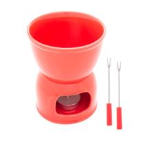 Aparelho de Fondue 4 Peças Para Duas Pessoas Vermelho 400ml