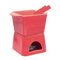 Aparelho de Fondue 6 Peças para Duas Pessoas Quadrado Vermelho - Wolff
