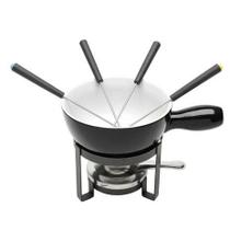 Aparelho de Fondue 8 Peças p/Queijo de Ferro com Pintura Epoxi e Cerâmica Aparelho de Fondue 8 Peças p/Queijo de Ferro com Pintura Epoxi e Cerâmica