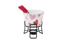 Aparelho De Fondue Brinox Fondue 7 Peças Corações Cerâmica Aparelho De Fondue Brinox Fondue 7 Peças Corações Cerâmica