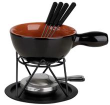 Aparelho de fondue cerâmica 9 peça 600ml Queijo Chocolate