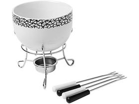 Aparelho de Fondue Cerâmica Brinox Branco - 6 Peças 1256/105