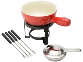 Aparelho de Fondue Cerâmica Lyor Vermelho - 8 Peças 6873