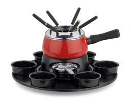 Aparelho de Fondue Cervinia Carroussel Panela Vermelha 18 peças Forma Inox 2098R Aparelho de Fondue Cervinia Carroussel Panela Vermelha 18 peças Forma Inox 2098R