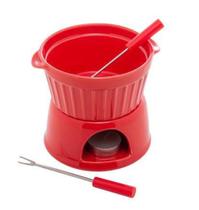 Aparelho De Fondue De Porcelana 4 peças Classic Vermelho 400ml - Lyor