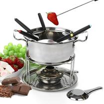 Aparelho de Fondue Em Inox 11 Peças Para Queijo Chocolate Inverno