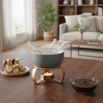 Aparelho De Fondue Individual 4 Peças Lyor 350 Ml