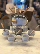 Aparelho de fondue para queijo em ceramica 21 pecas-FRACALANZA