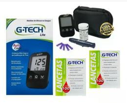 Aparelho de glicemia Completo + 200 Lancetas G -tech - ACCUMED