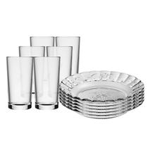 Aparelho de Jantar 12 Peças 6 Pratos + 6 Copos 225ml