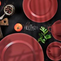 APARELHO DE JANTAR 12 PEÇAS C/ BOWL FUCHSIA ALLEANZA 1ªLINHA