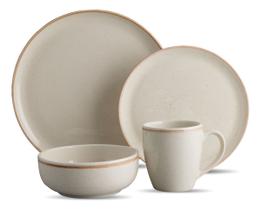 Aparelho de Jantar 16 Peças Caoba Beige Cerâmica Elegante Aparelho de Jantar 16 Peças Caoba Beige Cerâmica Elegante