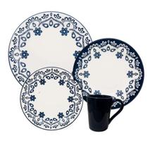 Aparelho de Jantar 16 Peças Energy Aparelhos e Caneca Oxford Prato Raso - Sobremesa - Fundo