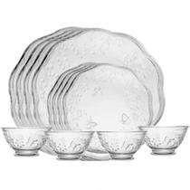 Aparelho de Jantar 16 Peças New Butterfly Borboleta em Cristal Lyor Mesa Posta Premium